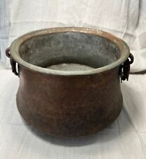 Antique Late 19th Century Cauldron Hammered Copper Pot picture