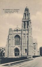 ROCKVILLE CENTRE NY - St. Agnes R.C. Church Postcard - Long Island picture
