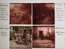 VILLERS COTTERETS WW1 1914 8 GLASS PLATES 45x107 STEREO VIEWS picture