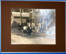 New Haven Fire Department w Horse Buggy Truck 8x10 Antique Silver Photo picture