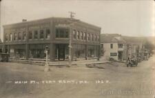 1937 RPPC Fort Kent,ME Main Street Aroostook County Maine Real Photo Post Card picture