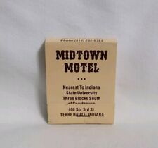 Vintage Midtown Motel Hotel Matchbook Terre Haute Indiana Advertising Full picture