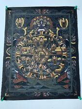 Unframed Thangka Painting “ Wheel of Life” W/ 24 K Real Gold picture