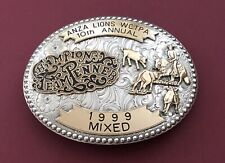 1999 WCTPA Anza CA Lions Champion Team Penner Sterling O/L Trophy Belt Buckle picture
