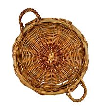 Large Basket - Antique French Bread Basket - Round Flat Basket picture