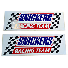 Snickers Racing Team Bumper Stickers Decals Vintage NASCAR 11.5 x 3.75 Lot of 2 picture