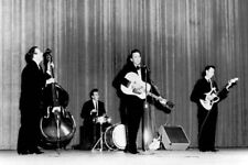 Johnny Cash and The Tennessee Three perform on stage 1950's 12x18 poster picture