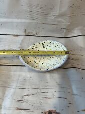 Mid-Century Modern Ceramic Ashtray Speckled Cracked Glass Detail picture