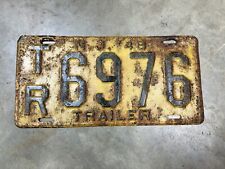1948 NJ TRAILER License Plate Tag  picture
