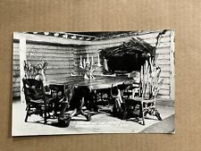 RPPC Postcard Baldwin MI Shrine Of The Pines Furniture Museum Log Cabin Lodge picture