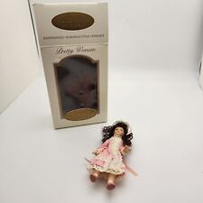 MINIATURE Pretty Woman DOLL Porcelain Collectible 2004 Moveable DG CREATIONS  picture