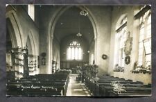 THETFORD England c1905-08 Church Interior Real Photo Postcard picture