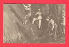 Repro Welsh Postcard - Slate Mining Underground in 1910 - Tandem Publishing 1977 picture