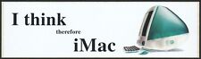 APPLE STICKER I think therefore iMac 1998 G3 NEVER USED picture