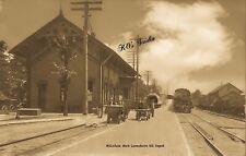 RPPC Photo Hillsdale, Michigan, Lakeshore RR Depot, Train Station, 1900’s picture