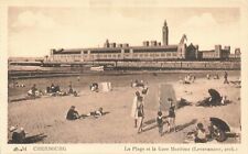Postcard RPPC Beach Cherbourg (Manche), France La Plage et la Gare Maritime picture