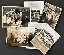 Vintage Photo's- 1920's-1930's-Family Gathering - English Tudor Home-LOT of 6 picture
