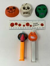 Set Of 3 Vintage Halloween Flashlight Covers, Halloween Ruler, Pumpkin Pez picture