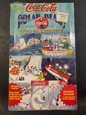 1996 Coca-Cola Polar Bears South Pole Vacation Cards Sealed Box 36 Packs picture