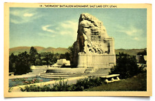Mormon Battalion Monument, Salt Lake City, Utah UT Garden State Capitol Postcard picture
