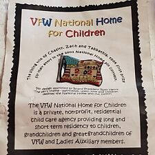 VTG 2002 VFW National Home for Children Contest on Card Lapel Hat Pin Tie Tac picture