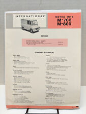 1963 International Harvester Metro-Mite M-700 M-800 Brochure & Specifications picture