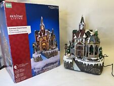 Christmas Animated Church Scene LED Light Musical 9 Songs Holiday Living 1034113 picture