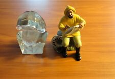 2 Vtg Sea Captain Viking Textured Glass Paperweight & Royal Doulton Boatman UK picture