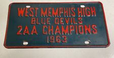 West Memphis Blue Devils 2AA Champions 1963 license plate picture