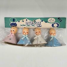 Vintage SHINY BRITE Cardboard Cone Angels Japan Putz angels picture