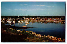 c1950s Yacht Boat Rockport From The Headlands Rockport Massachusetts MA Postcard picture