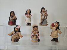 Set Of 6 Native American Indian Children Girls Figurines Collectibles  picture