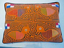 Vintage Kuna Indian Mola Turles from Panama - Animals- Hand Stitched Pillow picture
