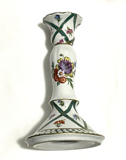 ELIOS ITALIAN Hand-Painted FLORAL CANDLESTICK ~ 6.75