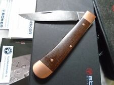 Boker Solingen Copper Trapper Pocket Knife Micarta Folder 01 Tool Steel 111515 picture