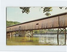 Postcard Covered Bridge at Harpersfield Ohio USA picture