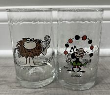 1981 Vintage Arby's B.C. Ice Age Hart Collector Series Glasses Set of 2 picture