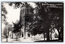 Washington Illinois IL Postcard New St. Marks Lutheran Church c1920's RPPC Photo picture