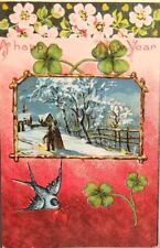 C 1910 New Year Greetings Postcard, Unused, Printed In Saxony. #-650 picture