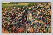 Wheeling WV-West Virginia, Aerial Of Town Area, Antique, Vintage c1947 Postcard picture