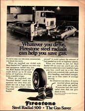 1974 Firestone Steel Radial 500 Tires Vintage Print Ad e1 picture
