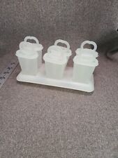 Vintage Tupperware Popsicle Molds Complete Set of 6 With Holder picture