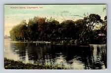 Logansport IN-Indiana, Kienly's Island, Antique, Vintage c1912 Postcard picture