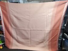 Vintage St Marys Wool Blanket Satin Edge 100% Pure Pink Mauve Ohio USA 90 x 72 picture