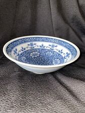 Hand Painted Japanese Blue Flower  Soup/Rice Bowl picture