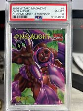 PSA 8 Wizard Magazine Onslaught Chromium Series Embossed #4 1996 ULTRA LOW POP 3 picture