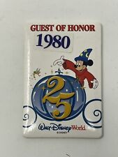 Vintage 1980 Walt Disney World 25th Anniversary Guest of Honor Sticker Badge picture