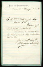 STEVENSON ARCHER - AUTOGRAPH NOTE SIGNED 05/05/1873 picture