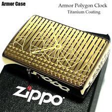 Armor Polygon Clock Gold Titanium Plate ZIPPO MIB Rare picture