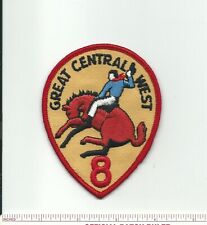 CU SCOUT BSA REGION EIGHT 8 REPRODUCTION PATCH BUCKING BRONCO HORSE BADGE RED RE picture